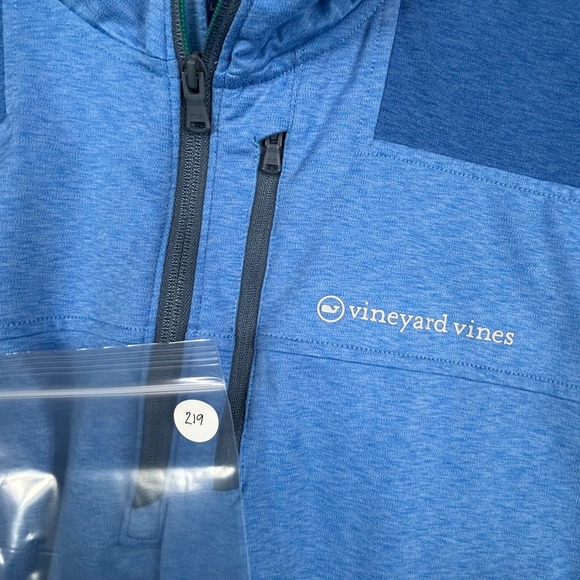 Vineyard Vines O-T-G Quarter Zip Pullover Shep Shirt Men's XL Blue Performance - Picture 9 of 9